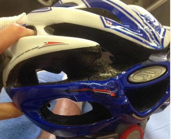 Helmet damage 1