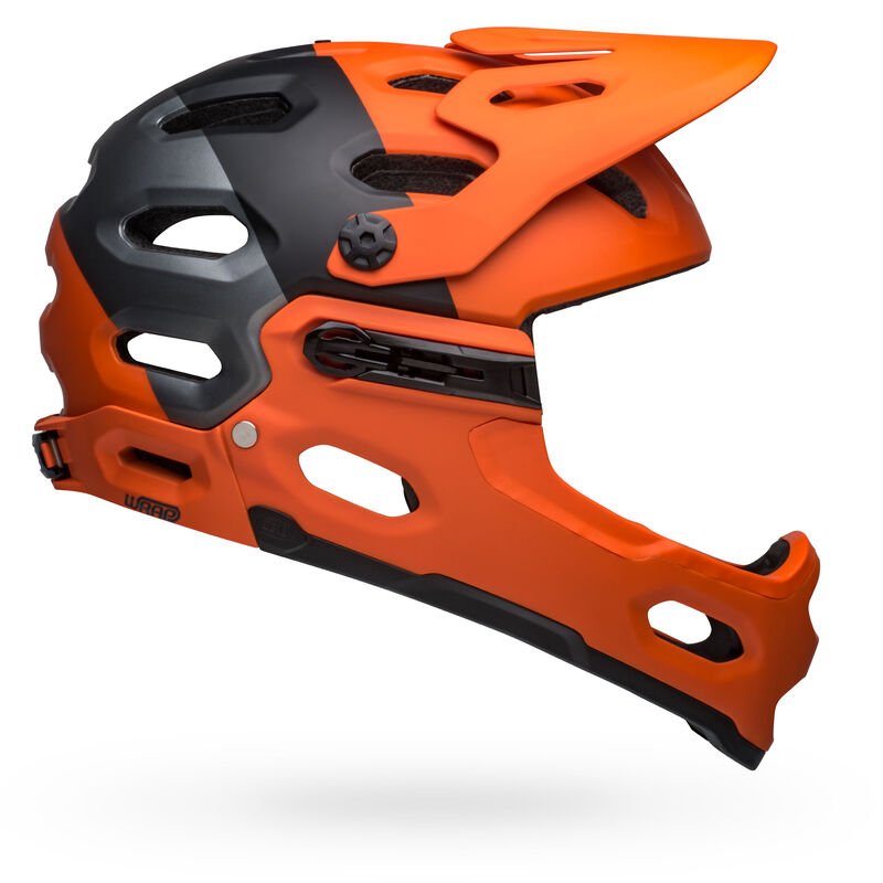bell super 3r mips mountain bike helmet matte orange black right