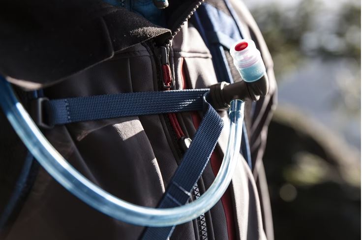 Hydration Pack Hose Management. Credit by REI